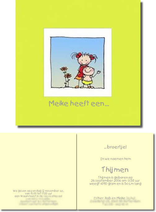 Geboortekaartje Thijmen